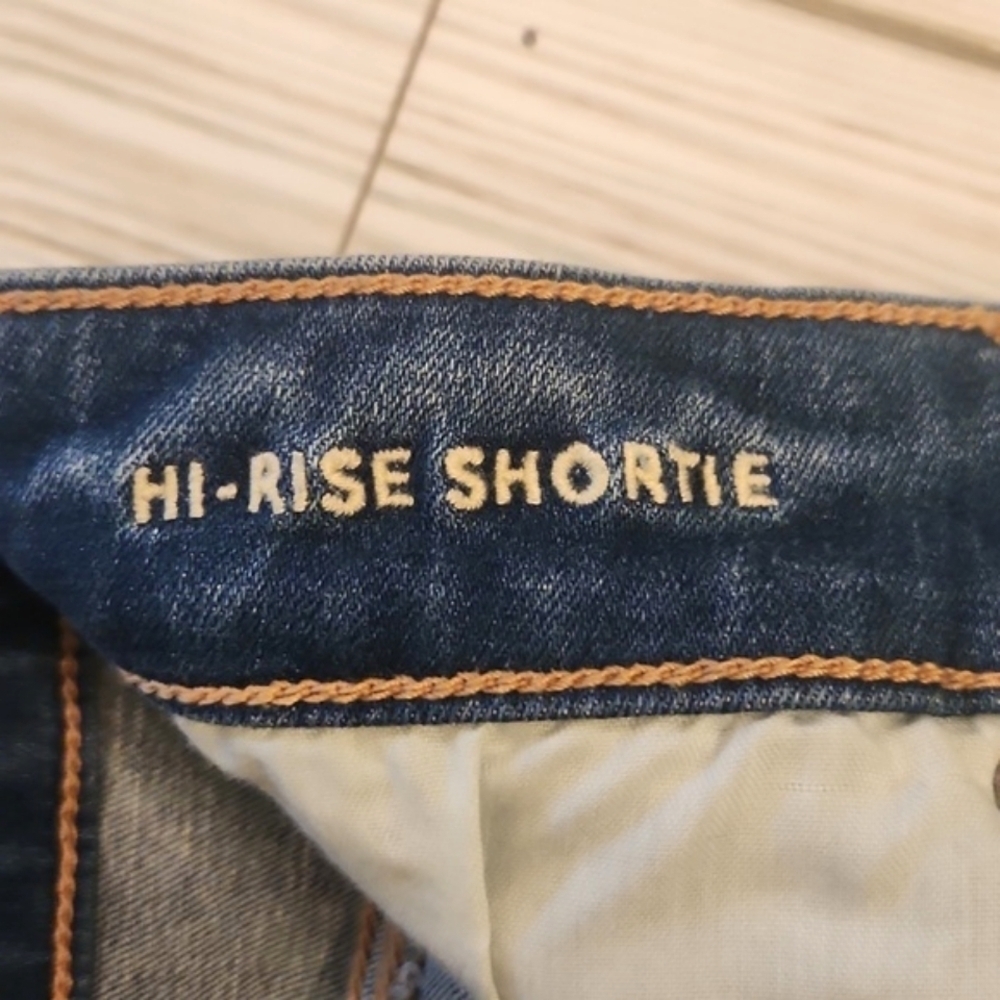 NWOT Womens American Eagle High Rise Shortie  stretch denim shorts size 8. - Picture 6 of 9